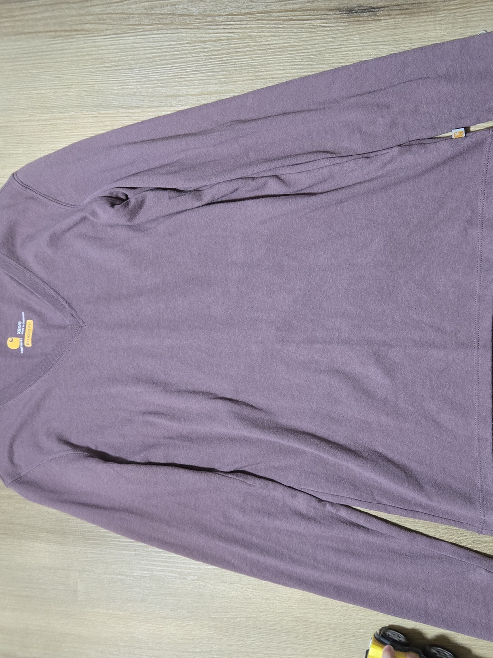 Carhartt Dusty Mauve V-Neck Long Sleeve Tee